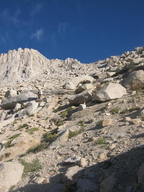 SnowDude ahead on the chute