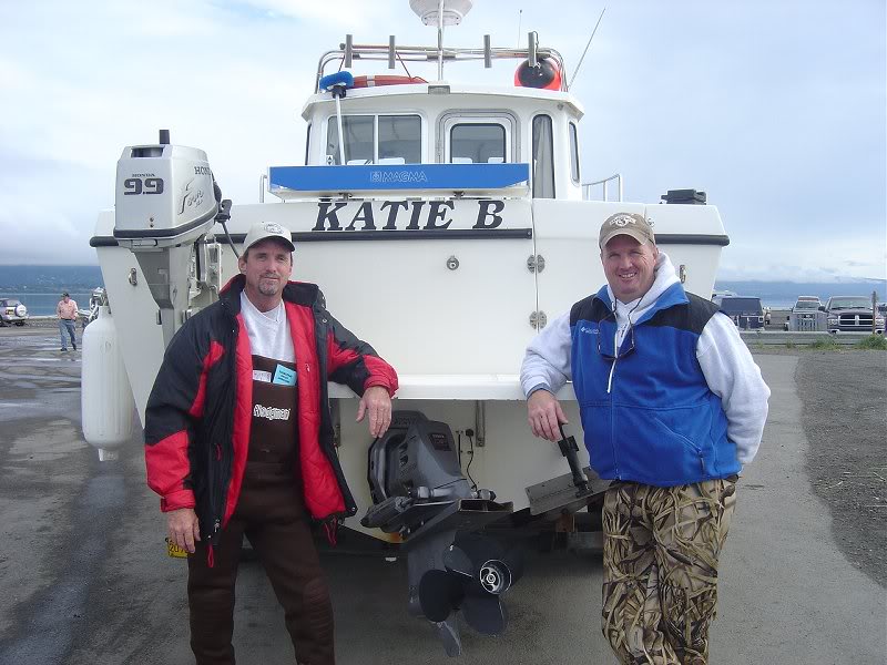 Earl & Hank at the boat harbor Homer Alaska - 6/06