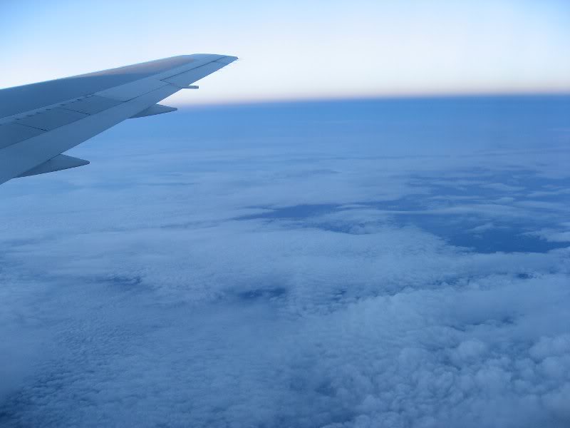 View from the window of the plane.