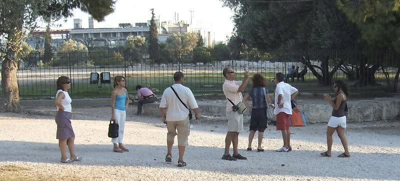 Tourists Grouped Together
