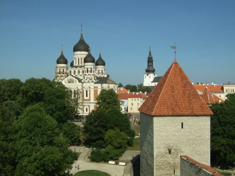 St. A. Nevsky Cathedral and Niguliste Church from Canon...
