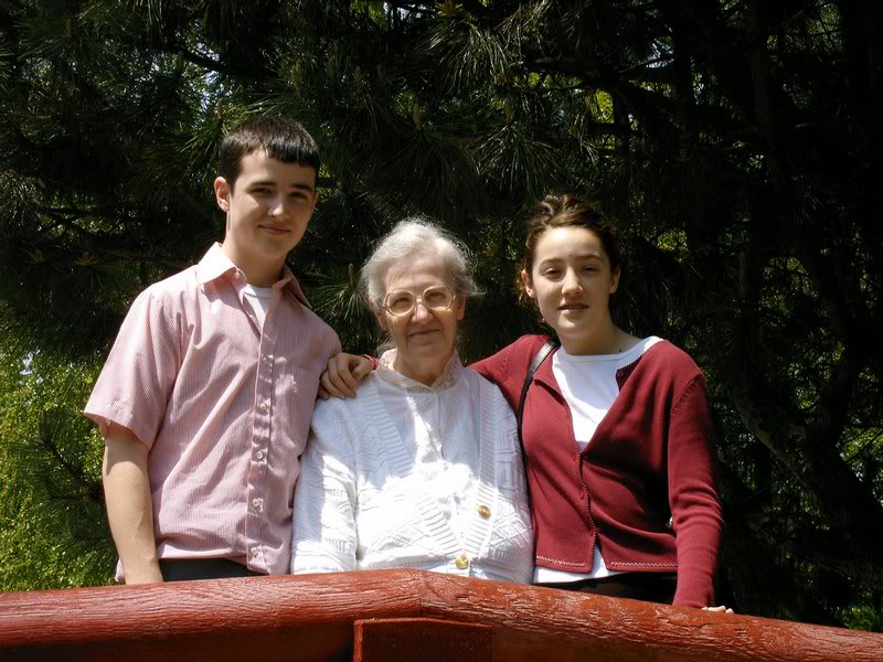 Beverly with grandchildren