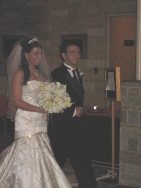 here comes the bride, all dressed in whiitteee