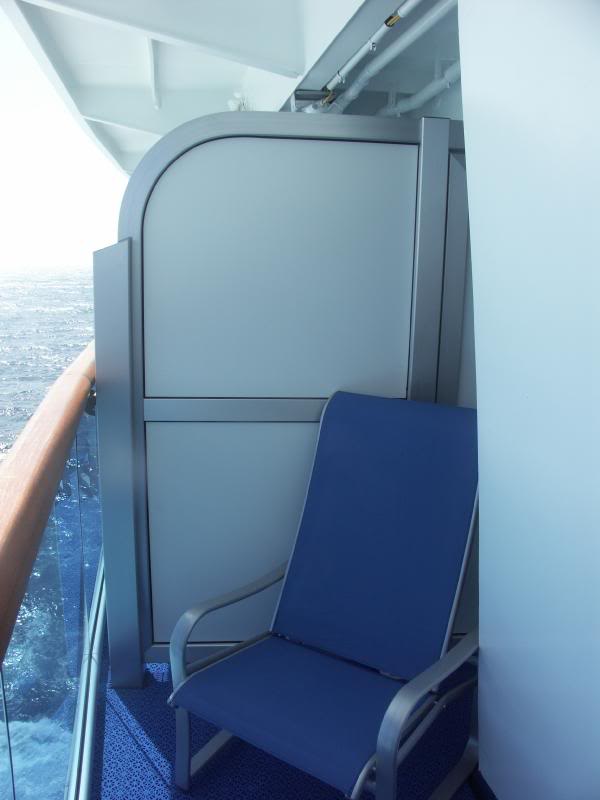 Crown Princess - B751 aft - obstructed balcony - chair ...