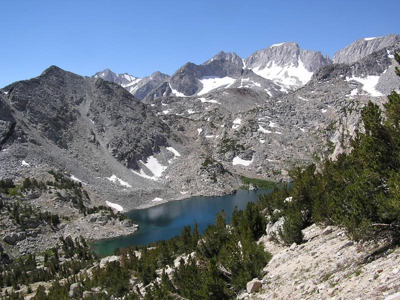 Looking down on Ruby Lake