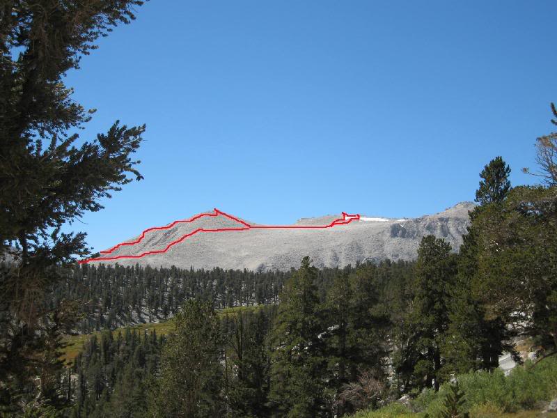 First view of Trailmaster Pk and Pk 12,525 from last we...