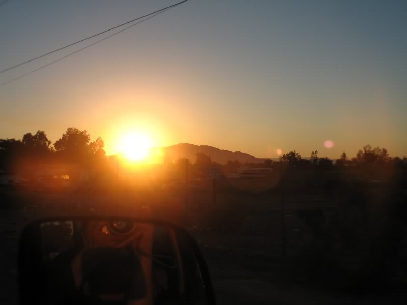 sunset over the centinel