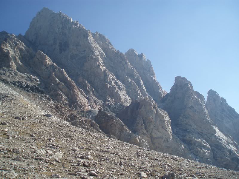 Grand Teton group, Teepe Pillar bottom right