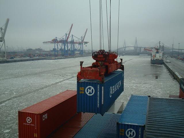 Loading on a Winter Morning, Hamburg, Germany