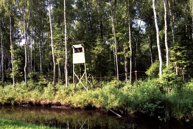 Folk music plays from the watch towers.