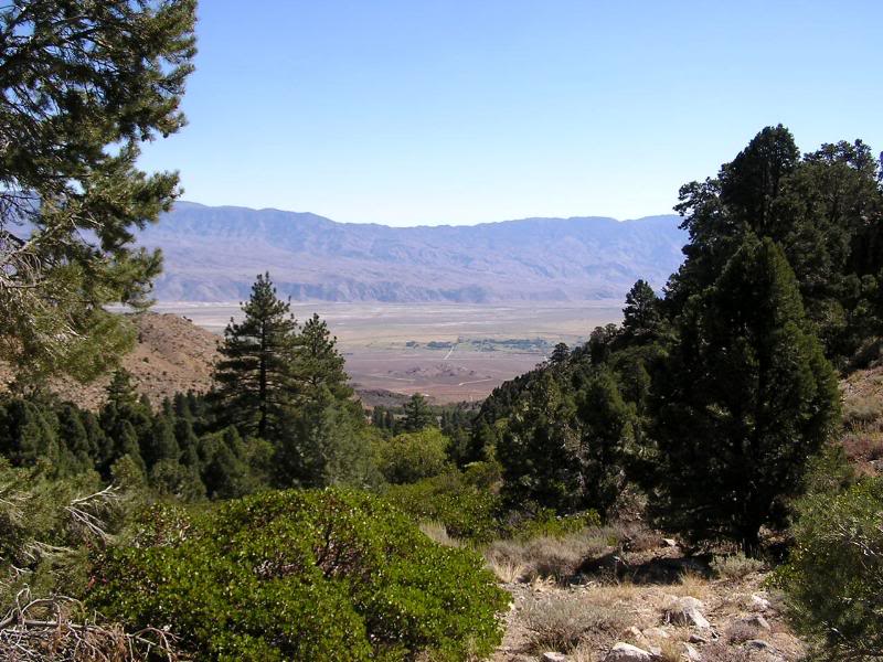 Looking down to the Owens