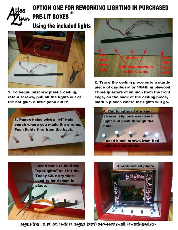 Option 1 using existing lighting