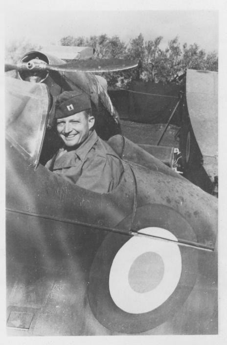 Capt. Walker in French Aircraft, North Africa in 1943