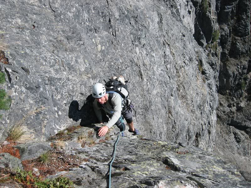 Dave Arriving at Lunch Ledge