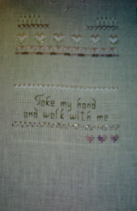 VS anniversary sampler day 1 progress