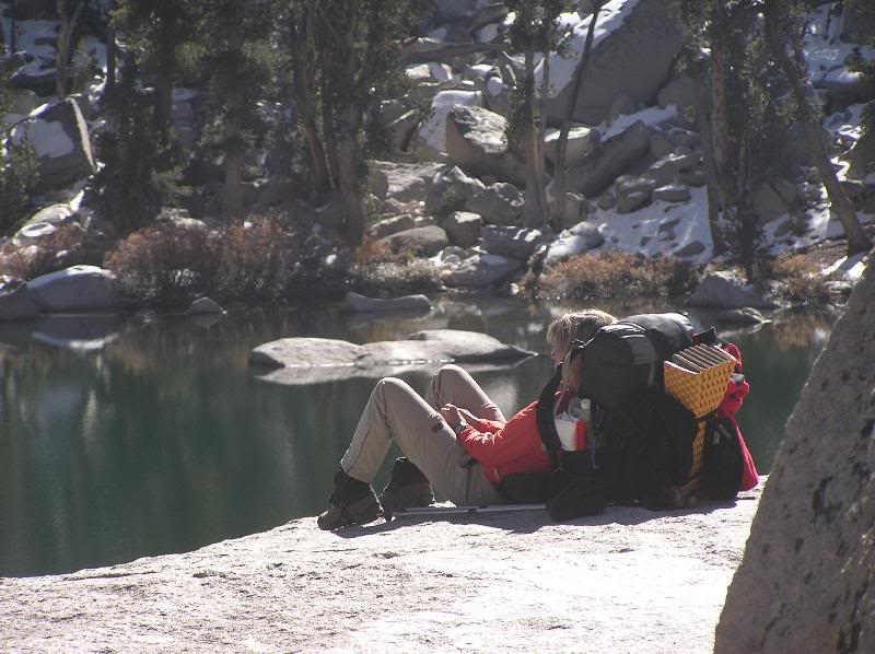 Sooz takes a rest and waits for the rest of us to catch...