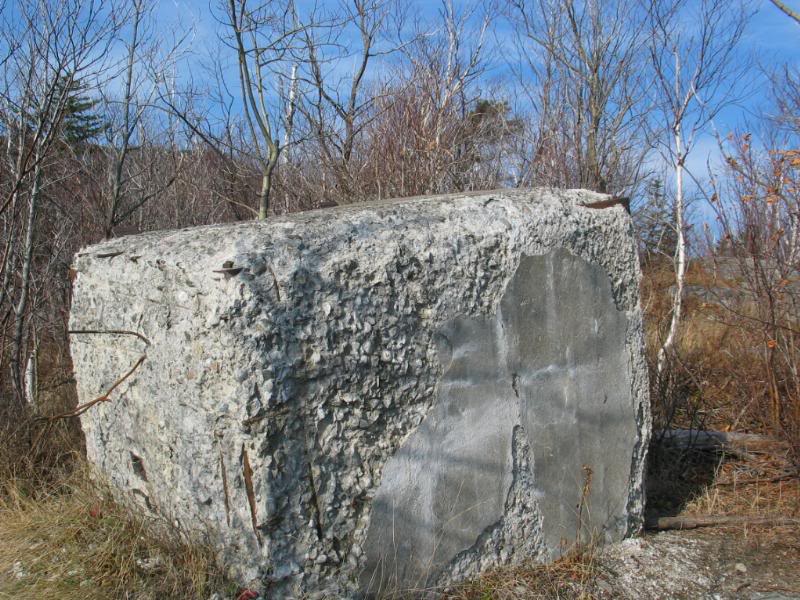 A giant concrete foundation for perhaps the top of the ...