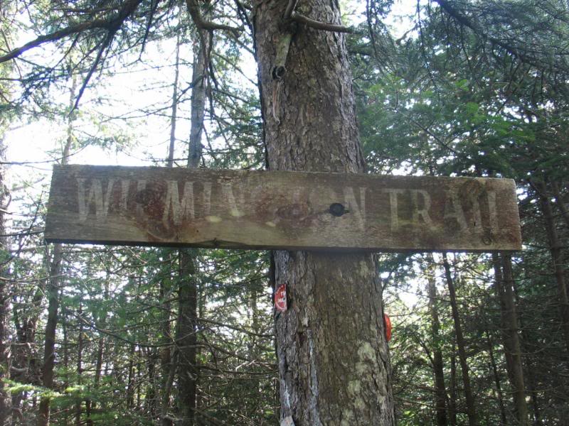 The old Wilmington Trail sign