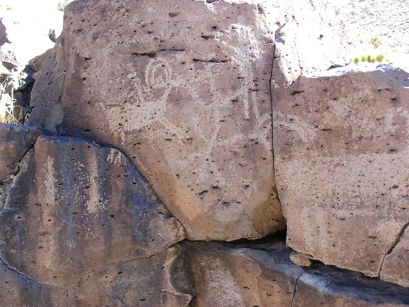 Petroglyphs near corral.
