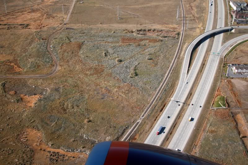 Departing SLC over I-80