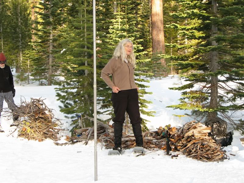 KAREN ATTHE WOOD PILE.