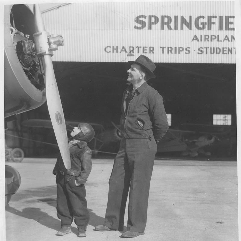 Admiring Spectators at Springfield, Il. Airport, 1930's
