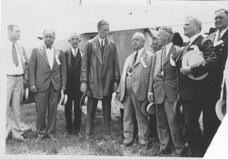 Chas Lindburgh at Springfield, Illinois Airport 1927