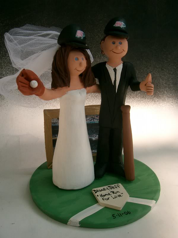 Baseball Fans Wedding Cake Topper