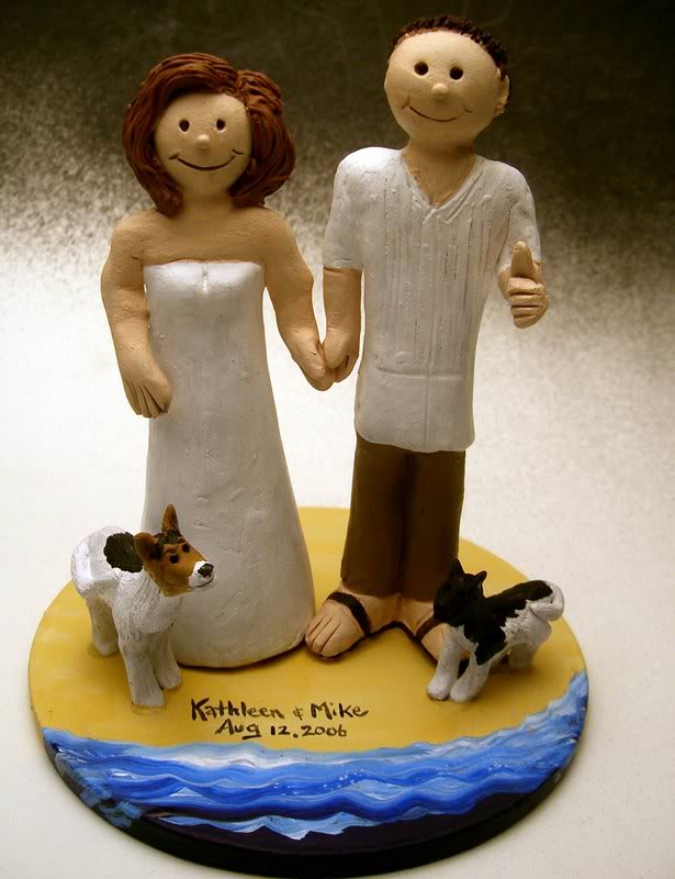 Beachside Wedding Cake Topper