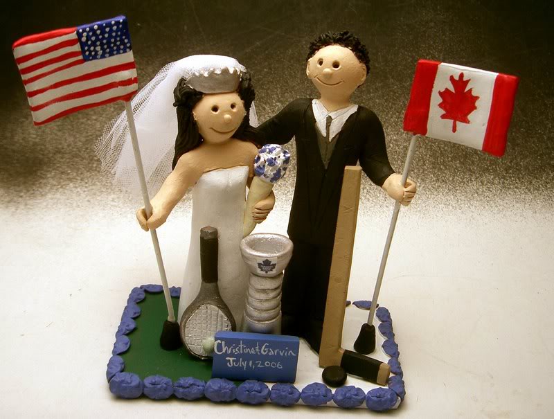 Canada-US Wedding Cake Topper