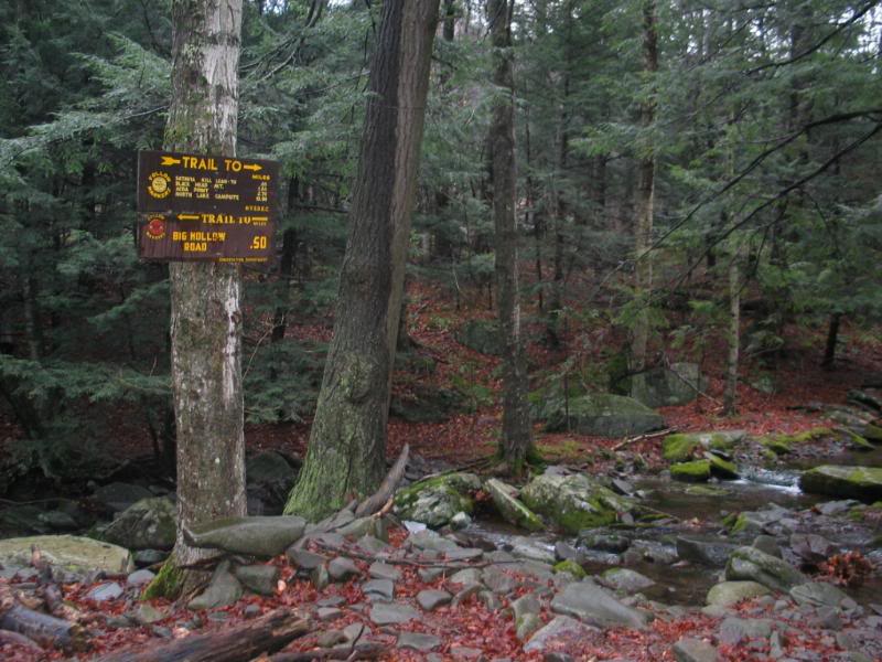 The junction with the Batavia Kill trail