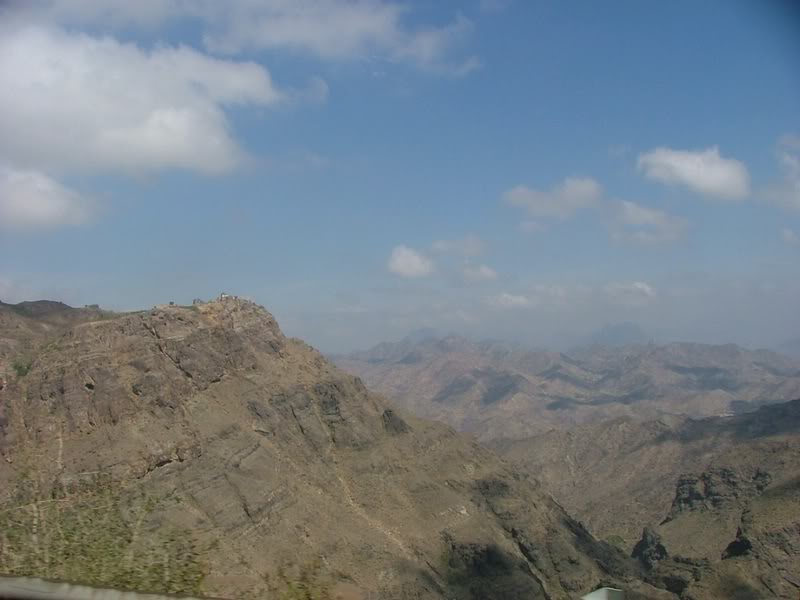view of valley between Sana'a and the Haraz mountains