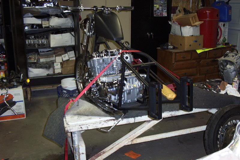 After flat black powdercoat begining assembly 2005