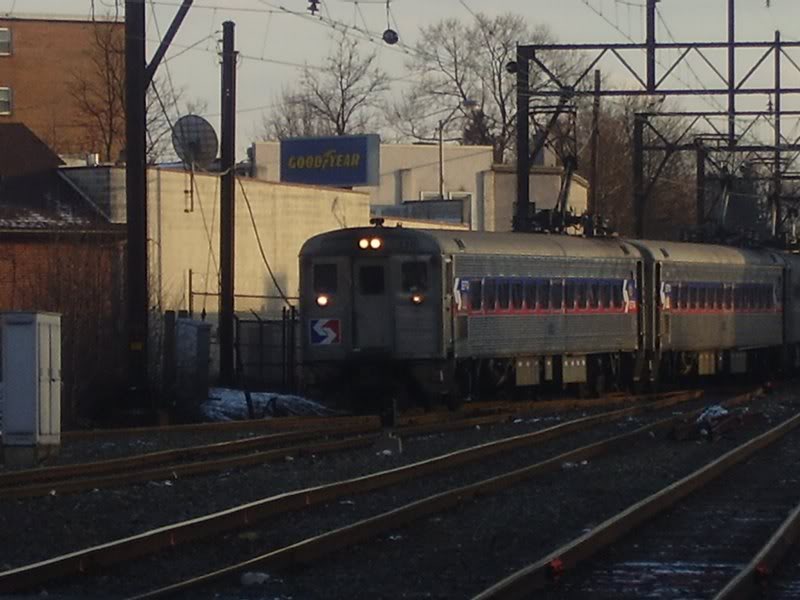 Silverliner III approaches Lansdale Train Station