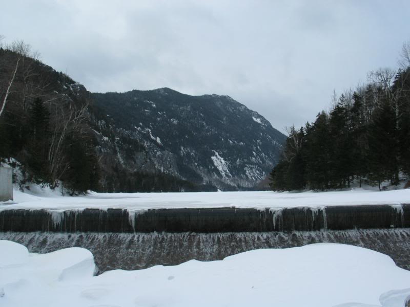 Lower Ausable Lake dam at the bridge crossing.