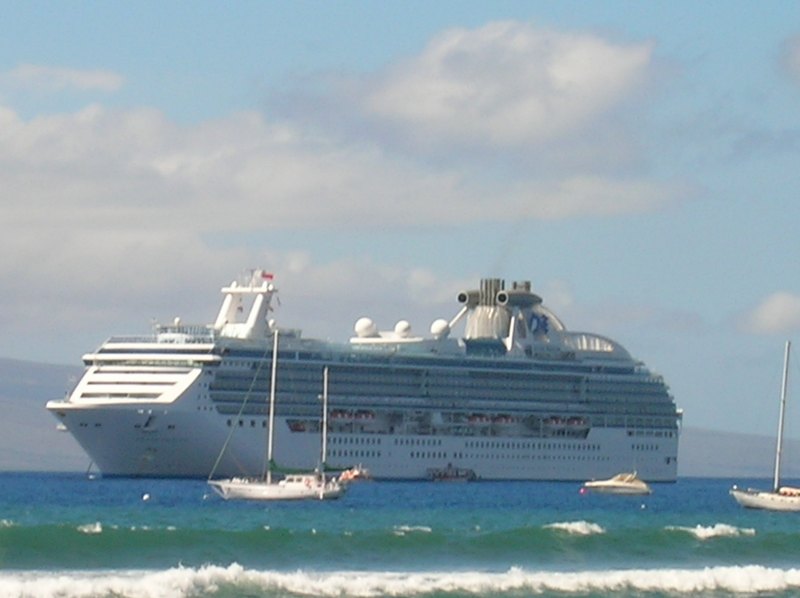 Island Princess Anchored off Lahiana, HI.