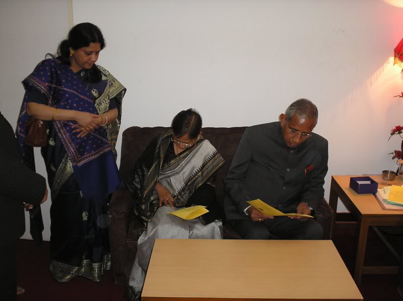 Honorable Justice R C Lahotiji chanting Gita before goi...