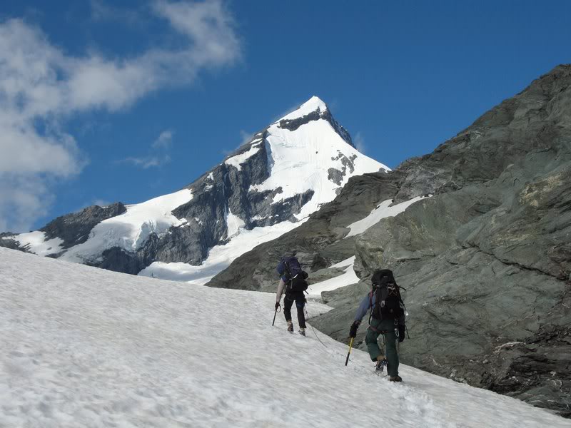 Day 2 - Our first sighting of Mt Aspiring from Bevan sa...