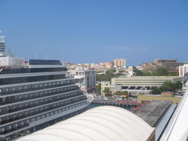 View of Old San Juan and another cruise ship in port (...