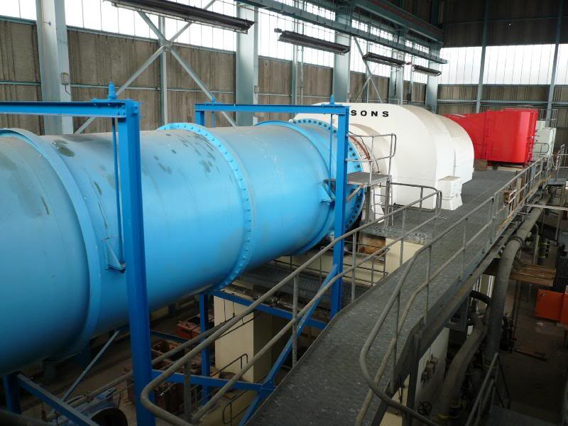 Parsons steam turbine.