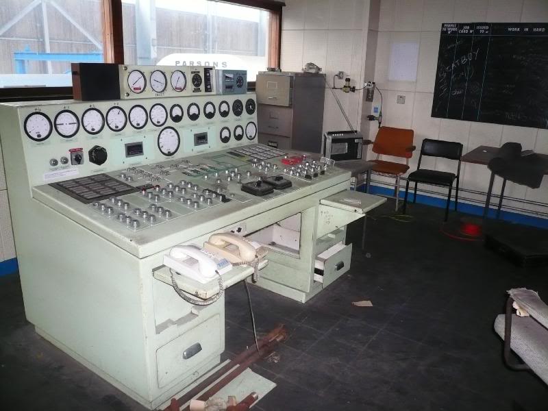 Up in the control room of number 10 exhauster