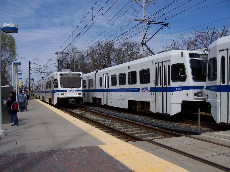 Baltimore light rail at Timonium Fairgrounds