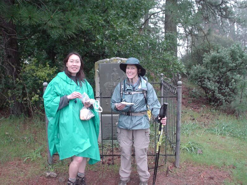 Linda and Kristin at the Henry Coe Monument
