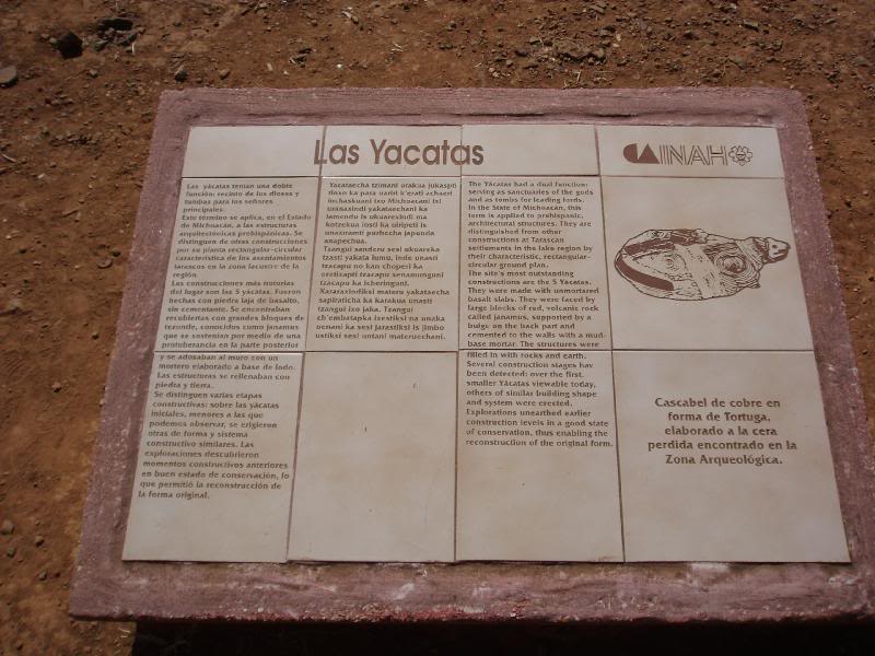 Plaque At Yacatas