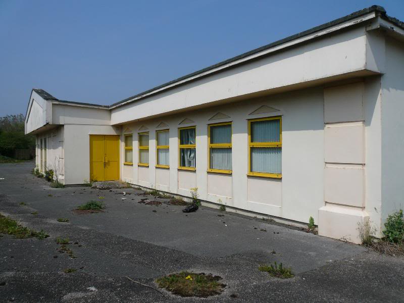 Walking down to pool entrance