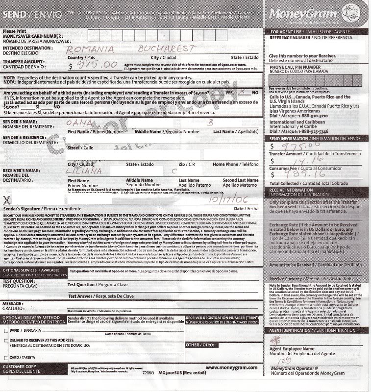 Barbye - Donatii - Transfer MoneyGram