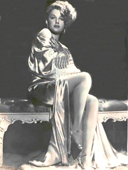 Ann Sheridan in silk robe