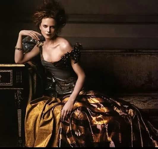 Nicole Kidman portrait in period gown
