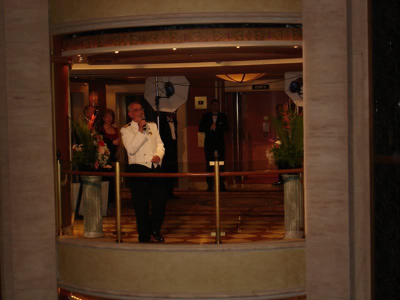 The captain delives his speech...