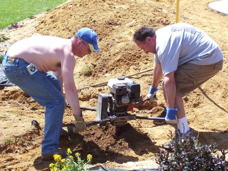 First fence hole dug.